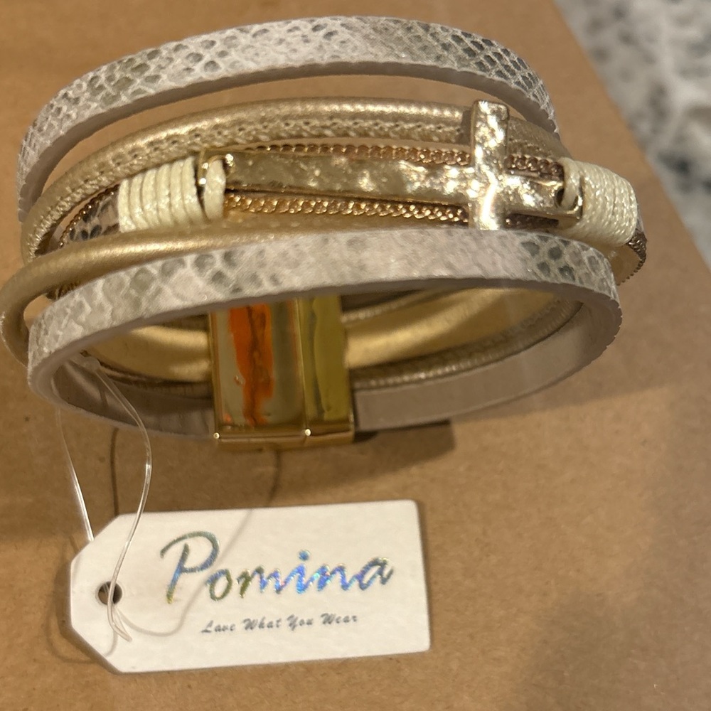 Women's Cross Magnetic clasp Bracelet